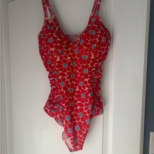 Boden Red Floral Swimsuit